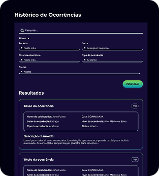 historico de ocorrencias